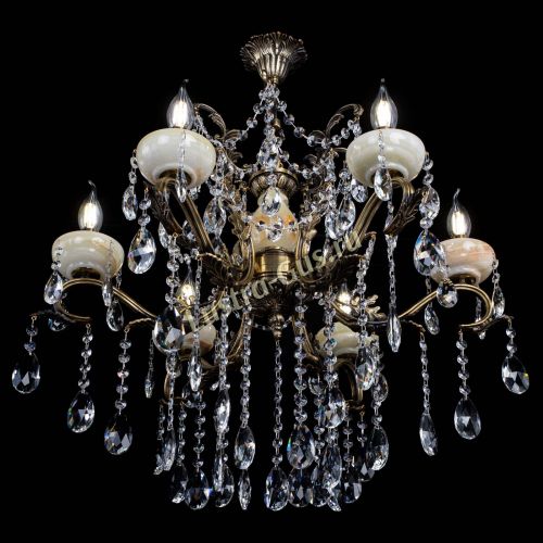 Люстра бронзовая Алфея Оникс №6 шар в Химках Гусь Хрустальный