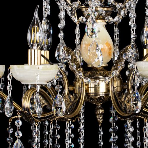 Люстра бронзовая Алфея Оникс №6 шар в Химках Гусь Хрустальный