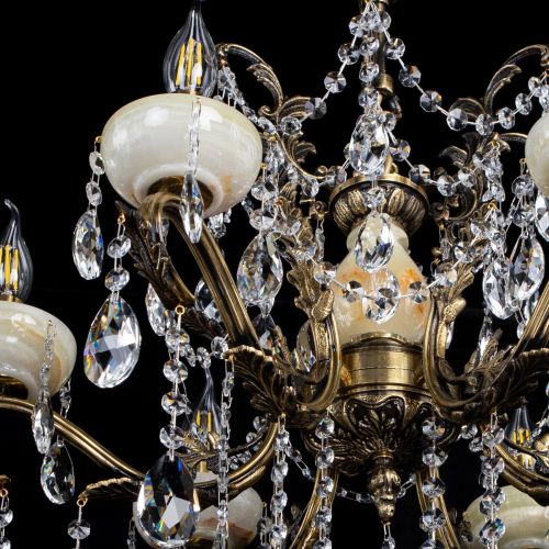 Люстра бронзовая Алфея Оникс №6 шар в Химках Гусь Хрустальный