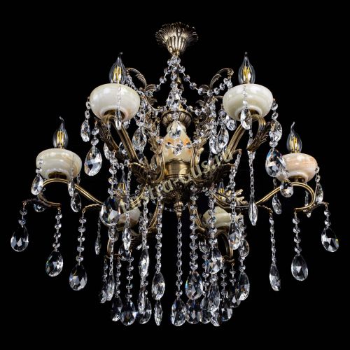 Люстра бронзовая Алфея Оникс №6 журавлик в Химках Гусь Хрустальный