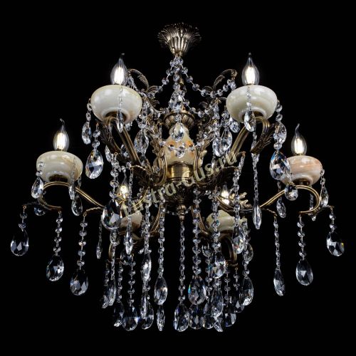 Люстра бронзовая Алфея Оникс №6 журавлик в Химках Гусь Хрустальный