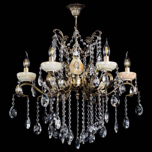 Люстра бронзовая Алфея Оникс №6 звездочка в Химках Гусь Хрустальный