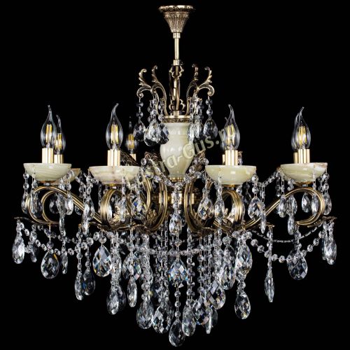 Люстра бронзовая Алфея Оникс №8 баден в Химках Гусь Хрустальный