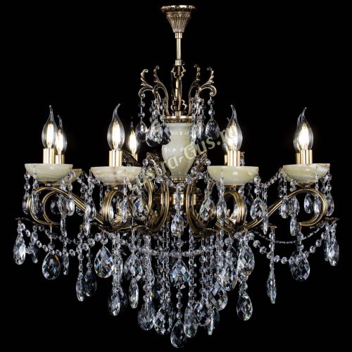 Люстра бронзовая Алфея Оникс №8 баден в Химках Гусь Хрустальный