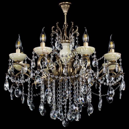 Люстра бронзовая Алфея Оникс №8 баден в Химках Гусь Хрустальный