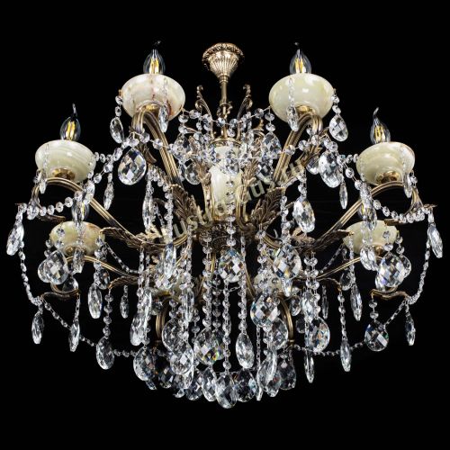 Люстра бронзовая Алфея Оникс №8 баден в Химках Гусь Хрустальный