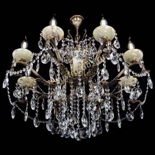 Люстра бронзовая Алфея Оникс №8 баден в Химках Гусь Хрустальный