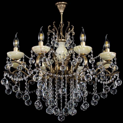 Люстра бронзовая Алфея Оникс №8 шары в Химках Гусь Хрустальный