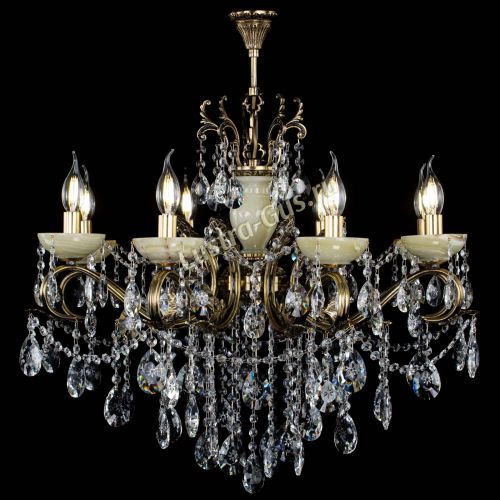 Люстра бронзовая Алфея Оникс №8 звездочка в Химках Гусь Хрустальный