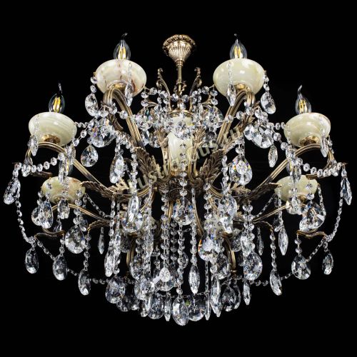 Люстра бронзовая Алфея Оникс №8 звездочка в Химках Гусь Хрустальный