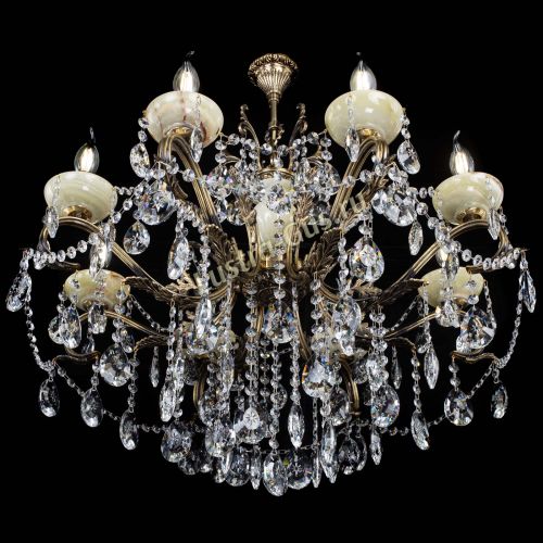 Люстра бронзовая Алфея Оникс №8 звездочка в Химках Гусь Хрустальный