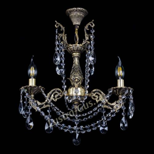 Бронзовая люстра Ариадна №2 Лучик в Химках Гусь Хрустальный