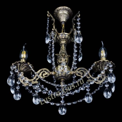 Бронзовая люстра Ариадна №2 Журавлик в Химках Гусь Хрустальный