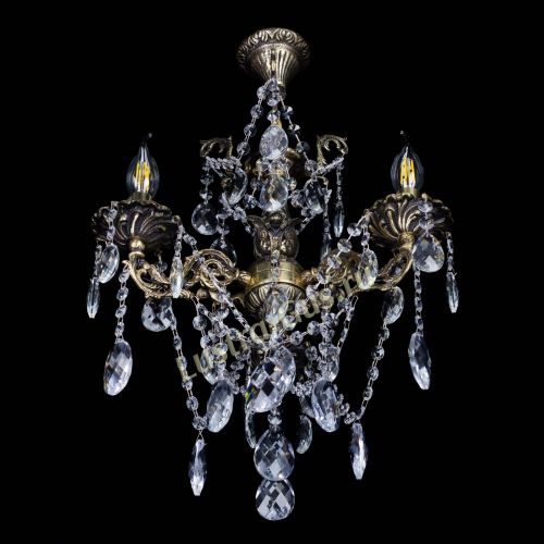 Люстра бронзовая Ариадна №3 Баден в Химках Гусь Хрустальный