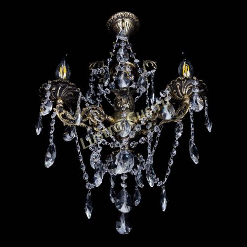 Бронзовая люстра Ариадна №3 Лучик в Химках Гусь Хрустальный