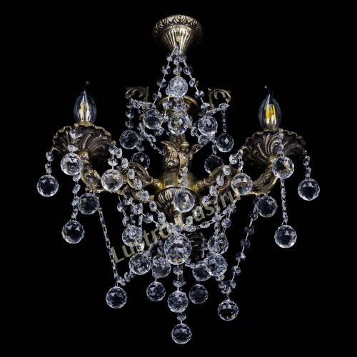 Бронзовая люстра Ариадна №3 Шар в Химках Гусь Хрустальный