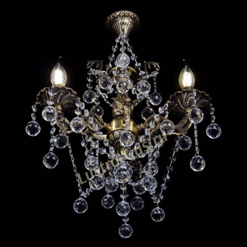 Бронзовая люстра Ариадна №3 Шар в Химках Гусь Хрустальный