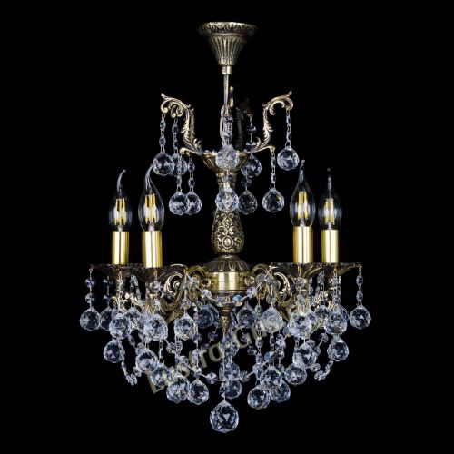 Бронзовая люстра Ариадна №5 Шар в Химках Гусь Хрустальный