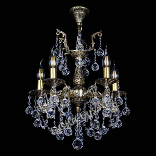 Бронзовая люстра Ариадна №5 Шар в Химках Гусь Хрустальный