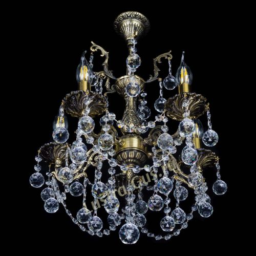 Бронзовая люстра Ариадна №5 Шар в Химках Гусь Хрустальный