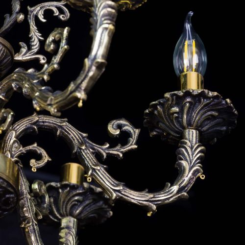 Бронзовая люстра Артемида №6 шар в Химках Гусь Хрустальный