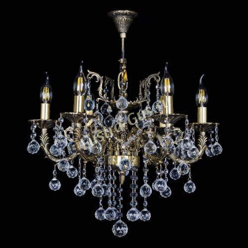 Бронзовая люстра Артемида №6 шар в Химках Гусь Хрустальный