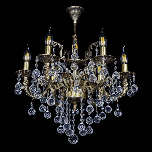 Бронзовая люстра Артемида №6 шар в Химках Гусь Хрустальный