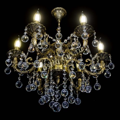 Бронзовая люстра Артемида №6 шар в Химках Гусь Хрустальный