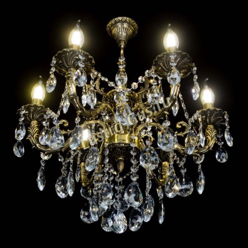 Бронзовая люстра Артемида №6 журавлик в Химках Гусь Хрустальный