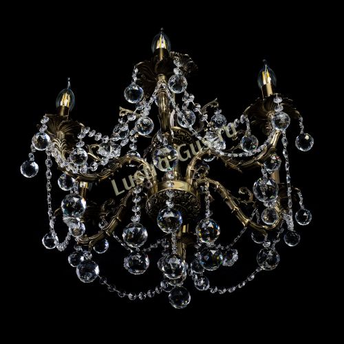 Бронзовая люстра Артемида шар в Химках Гусь Хрустальный