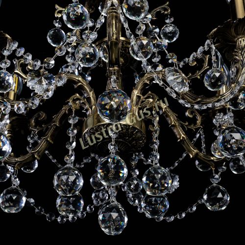 Бронзовая люстра Артемида шар в Химках Гусь Хрустальный