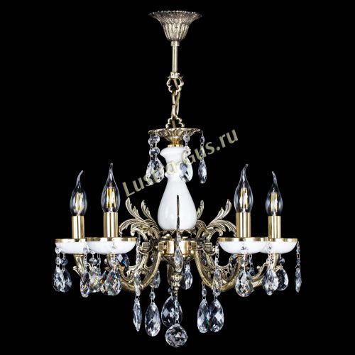 Люстра бронзовая Атланта из мрамора Баден №5/1 в Химках Гусь Хрустальный