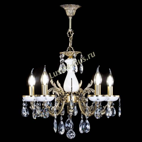 Люстра бронзовая Атланта из мрамора Баден №5/1 в Химках Гусь Хрустальный