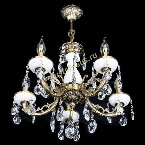 Люстра бронзовая Атланта из мрамора Баден №5/1 в Химках Гусь Хрустальный