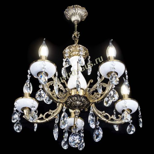 Люстра бронзовая Атланта из мрамора Баден №5/1 в Химках Гусь Хрустальный