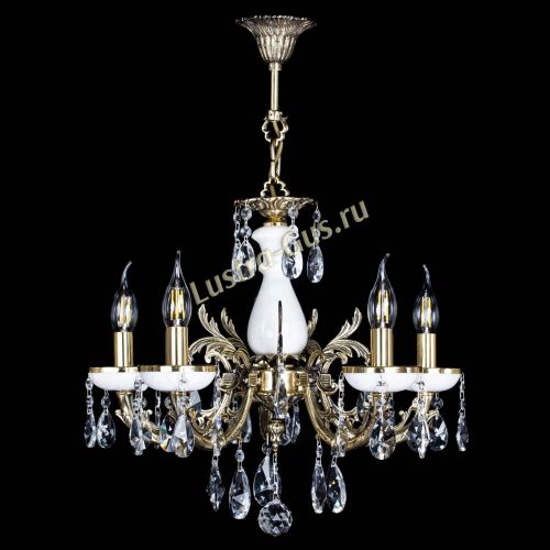 Люстра бронзовая Атланта из мрамора №5/1 Лучик в Химках Гусь Хрустальный