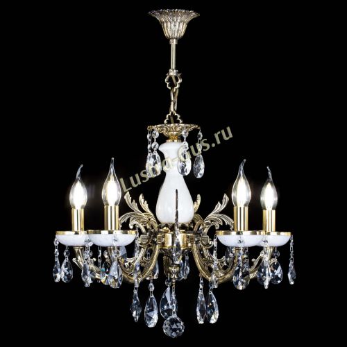 Люстра бронзовая Атланта из мрамора №5/1 Лучик в Химках Гусь Хрустальный