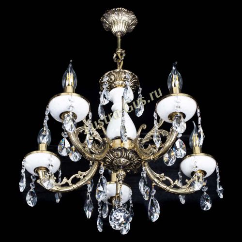 Люстра бронзовая Атланта из мрамора №5/1 Лучик в Химках Гусь Хрустальный