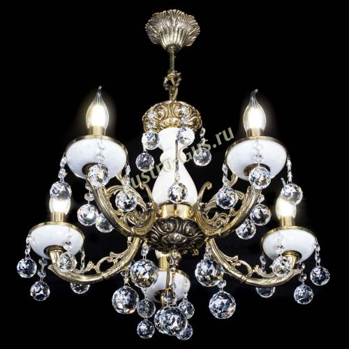 Люстра бронзовая Атланта из мрамора №5/1 Шар в Химках Гусь Хрустальный