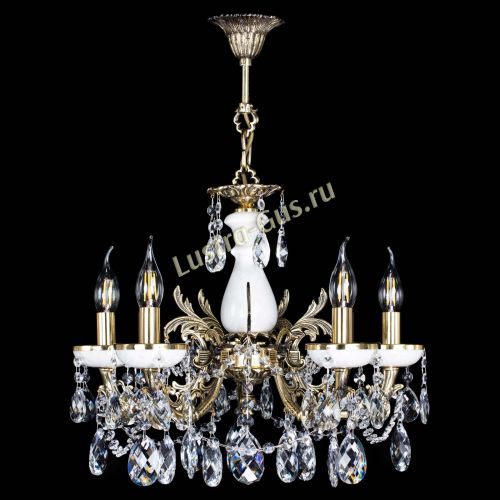Люстра бронзовая Атланта из мрамора Баден №5/3 в Химках Гусь Хрустальный