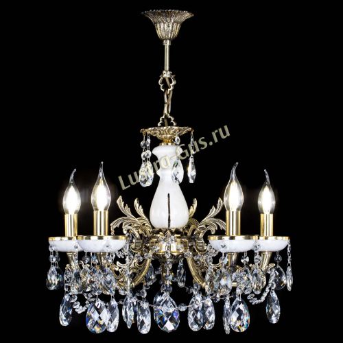 Люстра бронзовая Атланта из мрамора Баден №5/3 в Химках Гусь Хрустальный