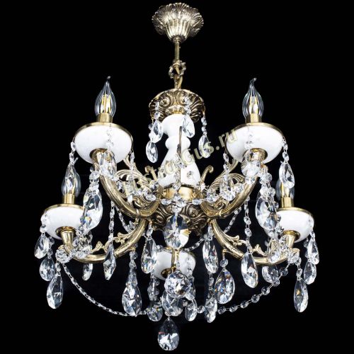 Люстра бронзовая Атланта из мрамора №5/3 Лучик в Химках Гусь Хрустальный