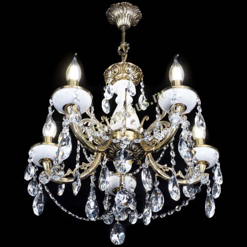 Люстра бронзовая Атланта из мрамора №5/3 Лучик в Химках Гусь Хрустальный