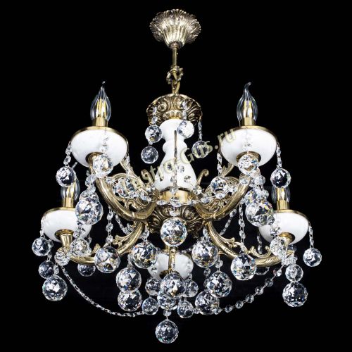 Люстра бронзовая Атланта из мрамора №5/3 Шар в Химках Гусь Хрустальный