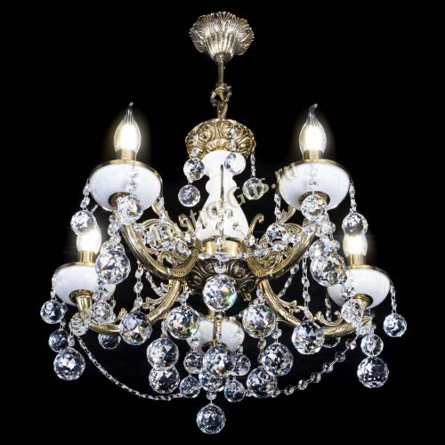 Люстра бронзовая Атланта из мрамора №5/3 Шар в Химках Гусь Хрустальный