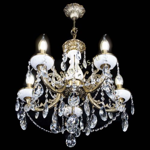 Люстра бронзовая Атланта из мрамора №5/3 Журавлик в Химках Гусь Хрустальный