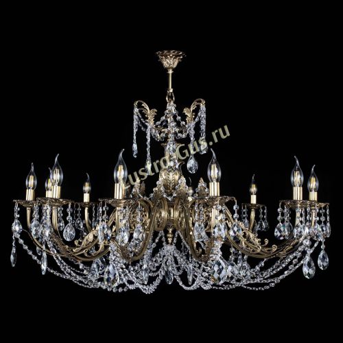 Люстра бронзовая Делия №12 баден в Химках Гусь Хрустальный