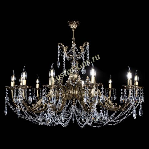 Люстра бронзовая Делия №12 журавлик в Химках Гусь Хрустальный