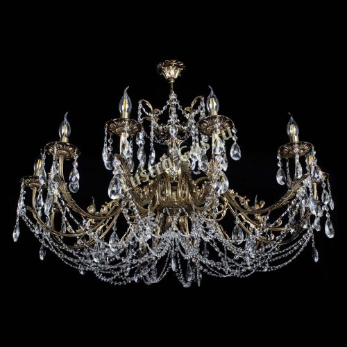 Люстра бронзовая Делия №12 журавлик в Химках Гусь Хрустальный