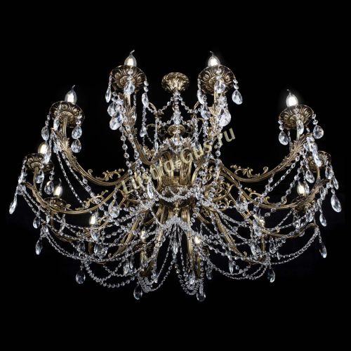 Люстра бронзовая Делия №12 журавлик в Химках Гусь Хрустальный